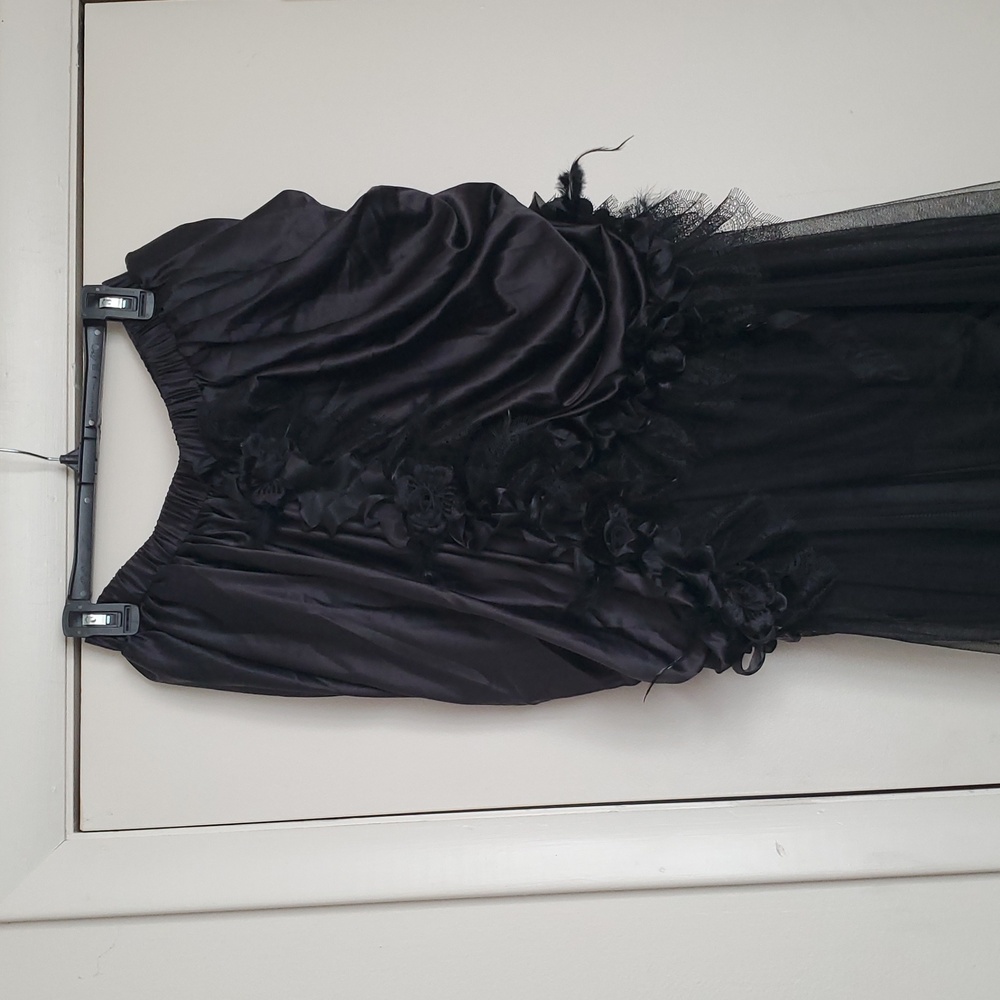 *NWT* Eva Lady Elegant Black Gothic Bustle Skirt - Picture 3 of 16